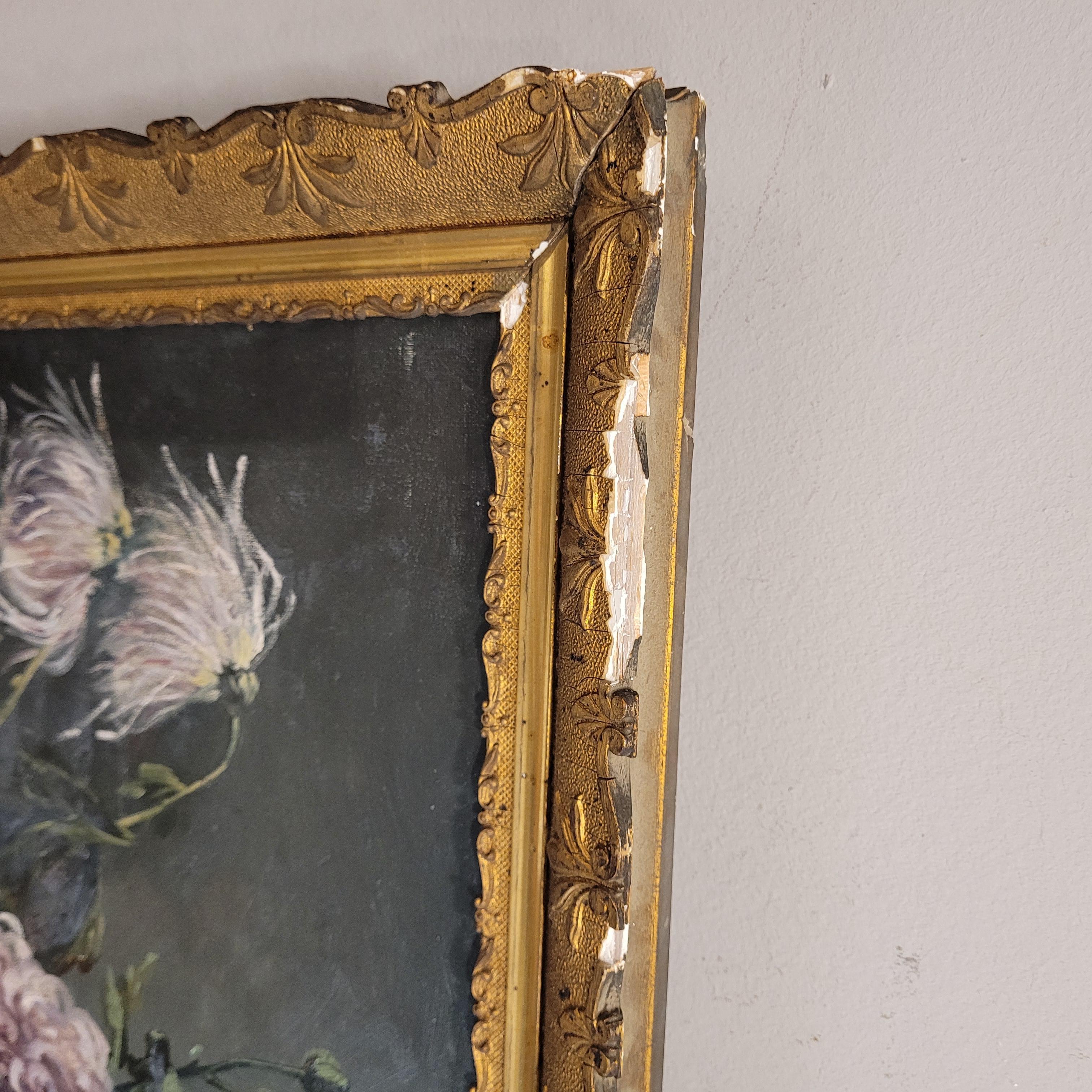 Gemälde Napoleon III Herbstblumen von Marthe Danard Puig  Frankreich im Angebot 9