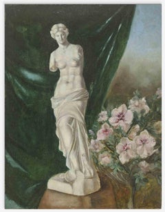 Venus de Milo - Oil on Canvas by Marthe Delacroix - Mid-20th Century