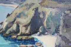 Landscape Oil Painting, Antique French Impressionist Coastal Painting, Brittany