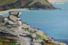 Landscape Oil Painting, Antique French Impressionist Coastal Painting, Brittany