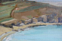 Landscape Oil Painting, Antique French Impressionist Coastal Painting, Brittany