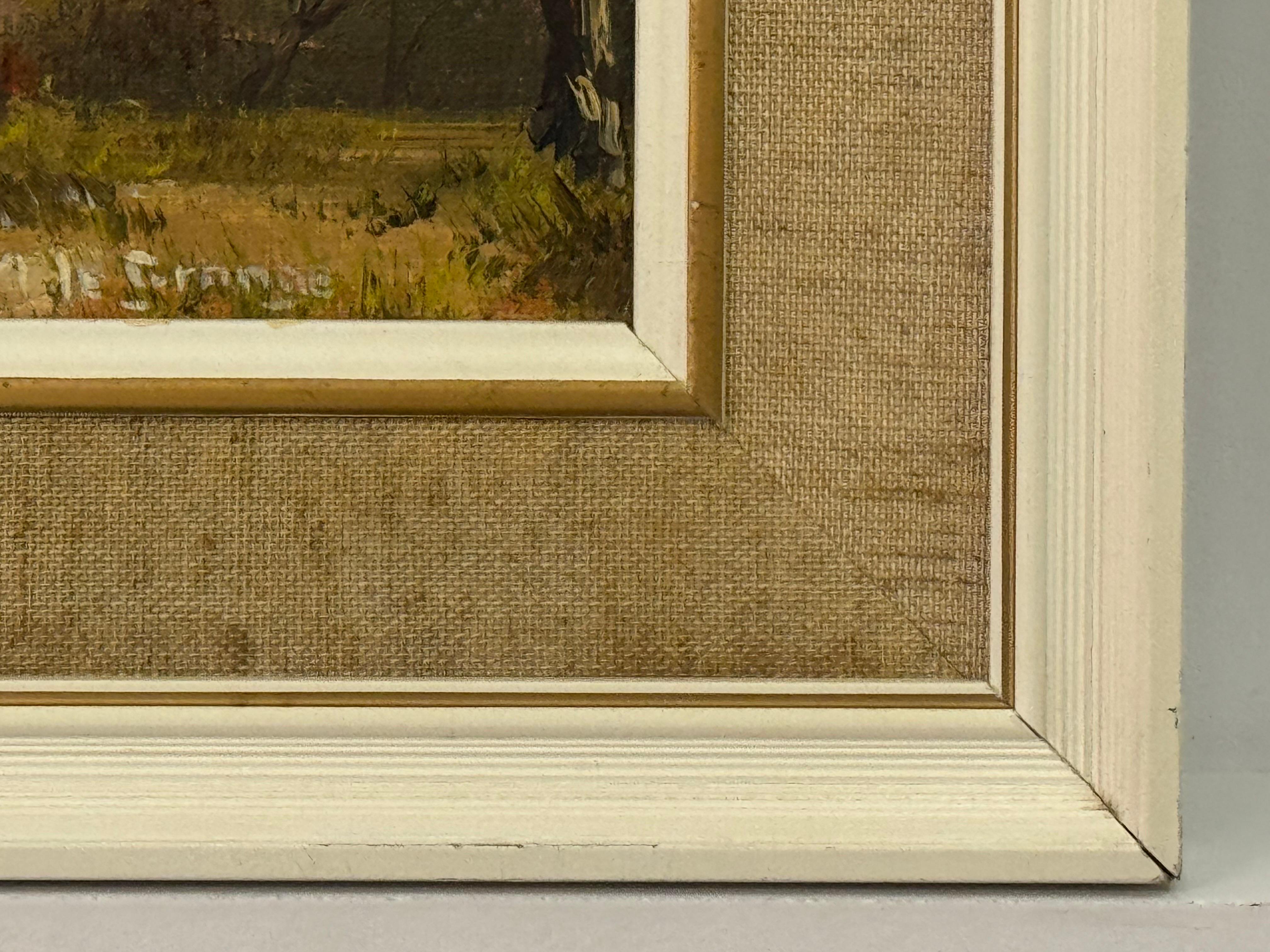 Pintura al óleo vintage de una cabaña remota en las dramáticas montañas de Sudáfrica en venta 10