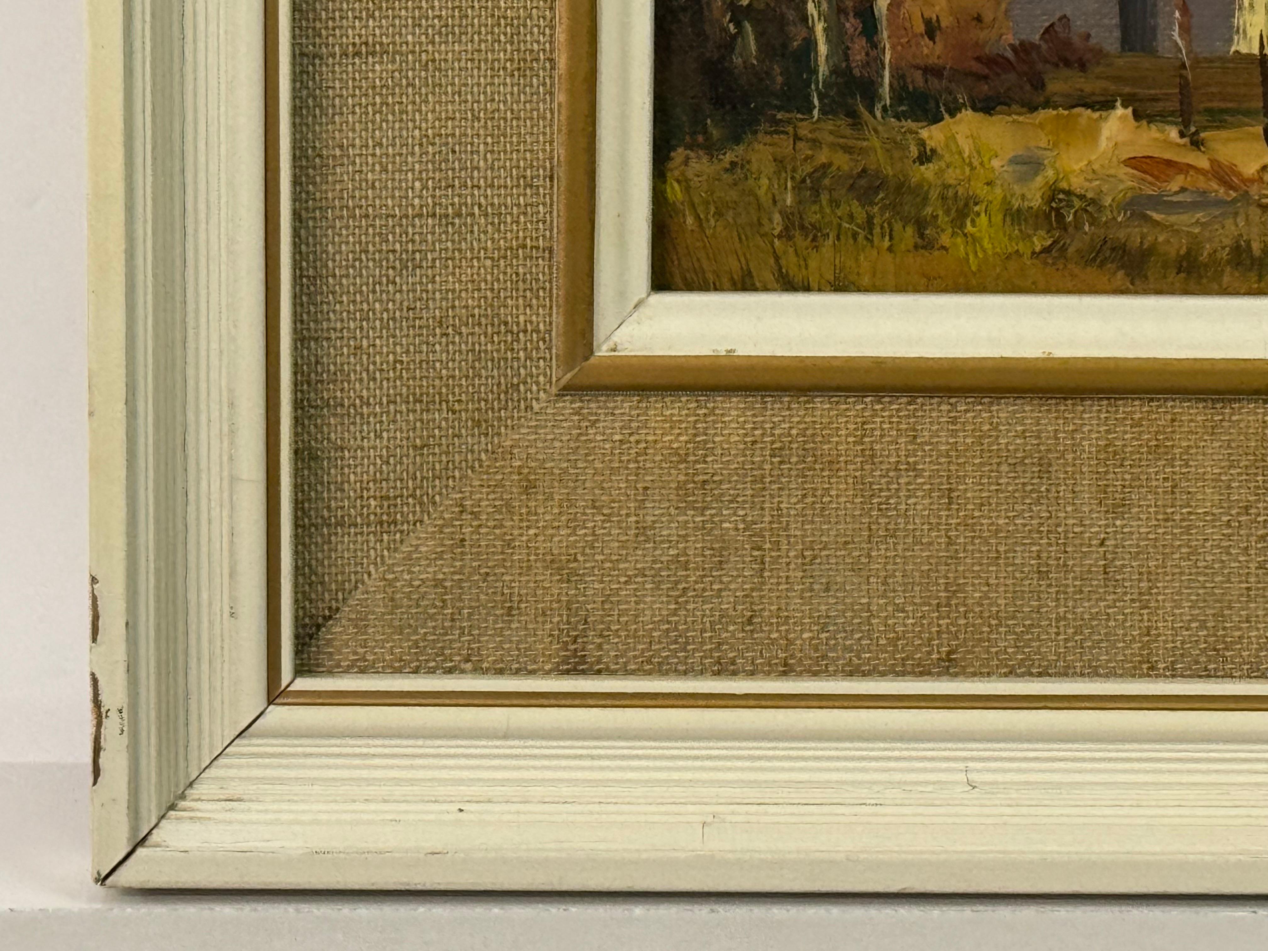 Pintura al óleo vintage de una cabaña remota en las dramáticas montañas de Sudáfrica en venta 2