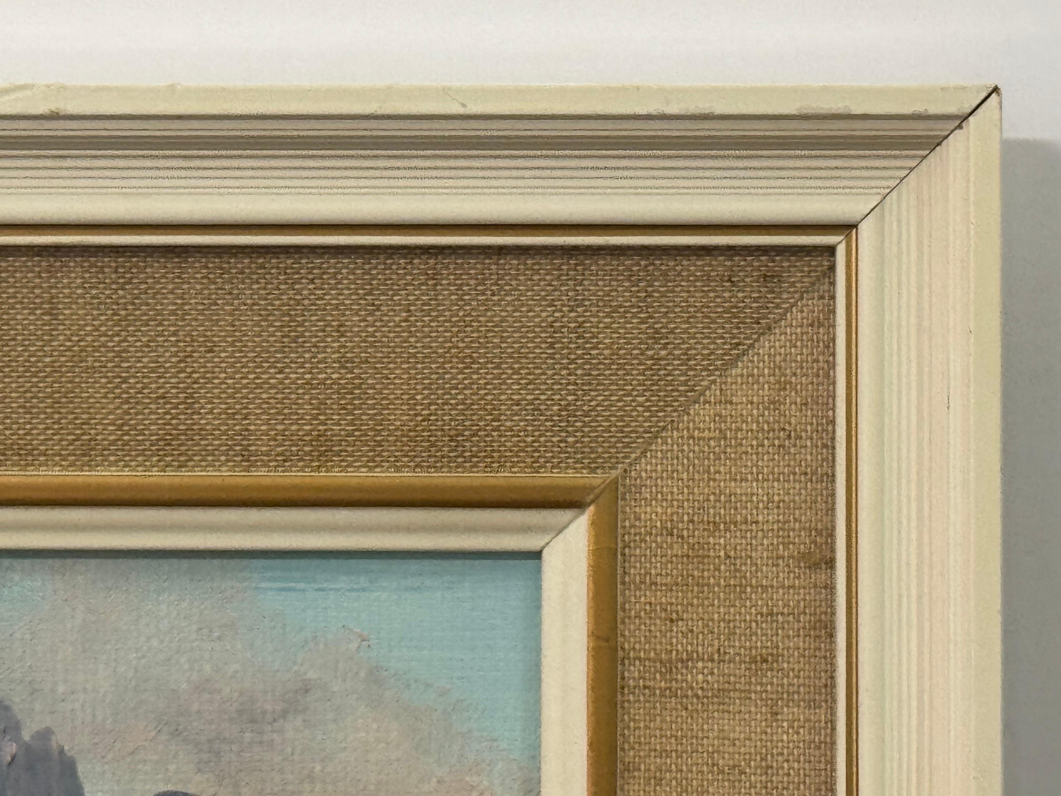 Pintura al óleo vintage de una cabaña remota en las dramáticas montañas de Sudáfrica en venta 3