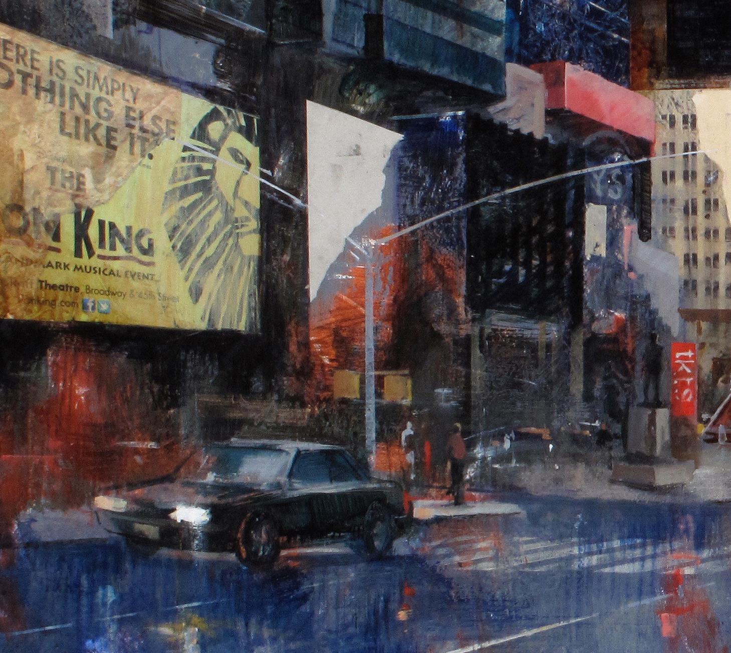 16711 Times Square - 21e siècle, Contemporain, Peinture figurative, New York - Noir Figurative Painting par Marti Bofarull