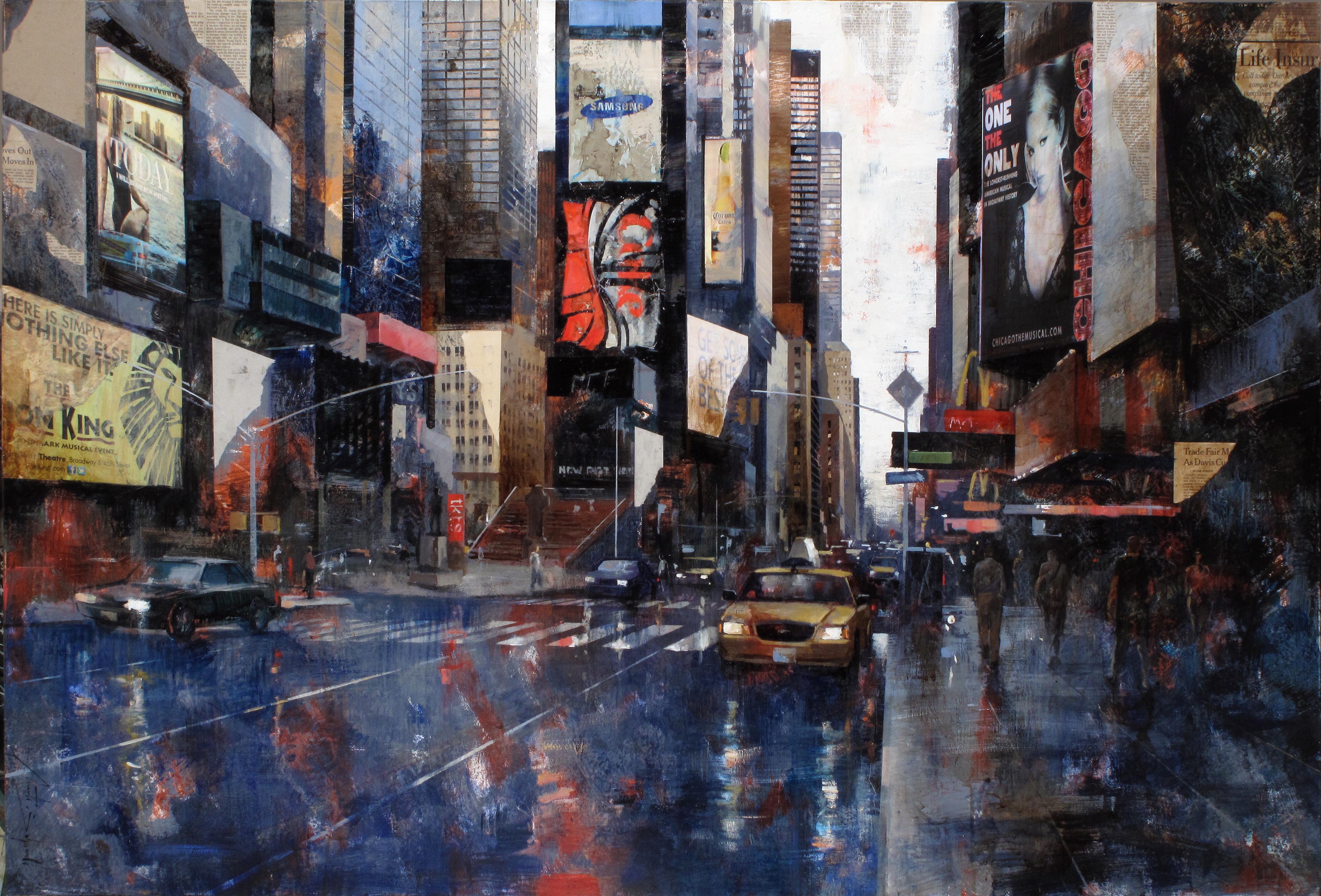 Figurative Painting Marti Bofarull - 16711 Times Square - 21e siècle, Contemporain, Peinture figurative, New York