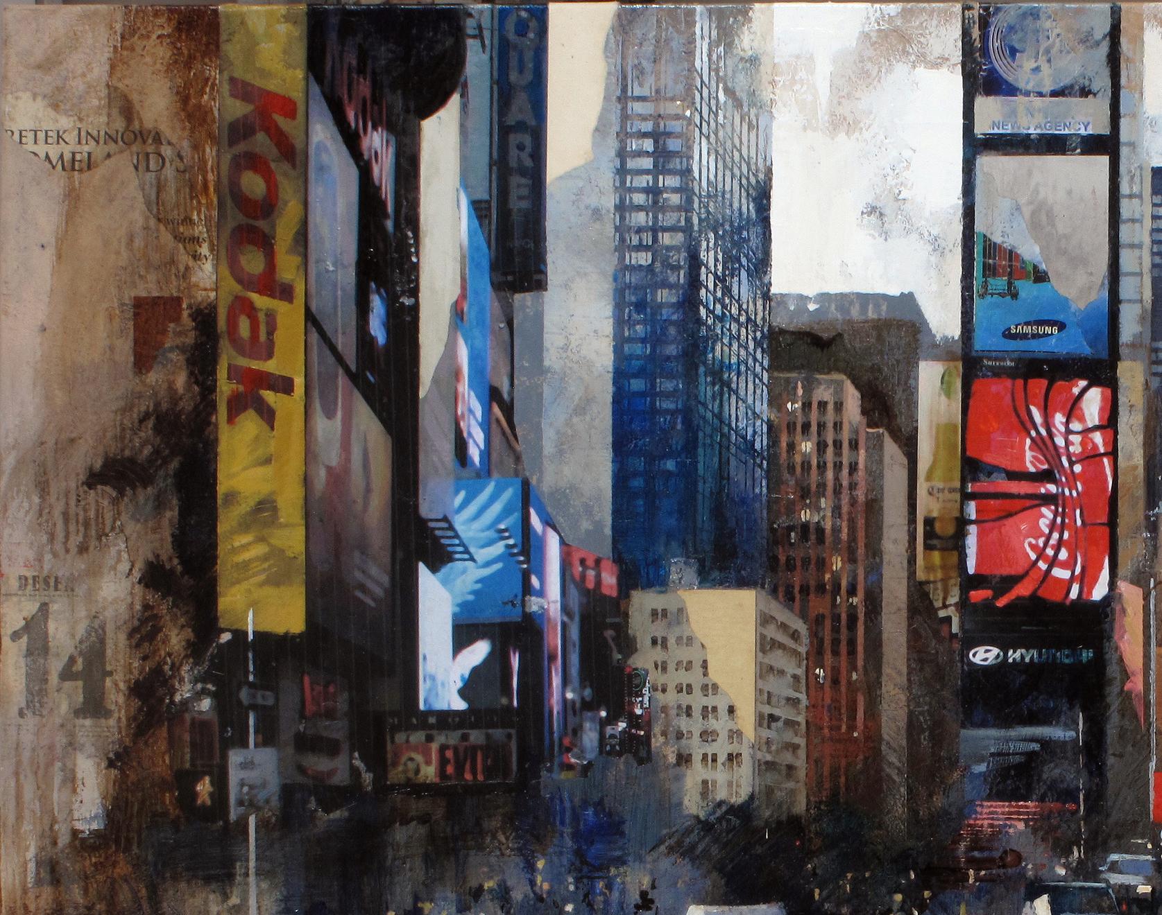 16727 Times Square - 21st Century, Contemporary, Figurative Painting For Sale 1