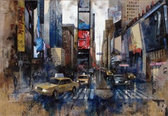 Times Square 16727 Times Square - 21e siècle, peinture figurative contemporaine