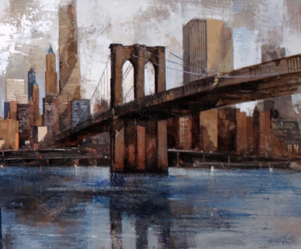 45025 Sailing In Manhattan - 21st Century, Contemporary, Figurative Painting For Sale 1