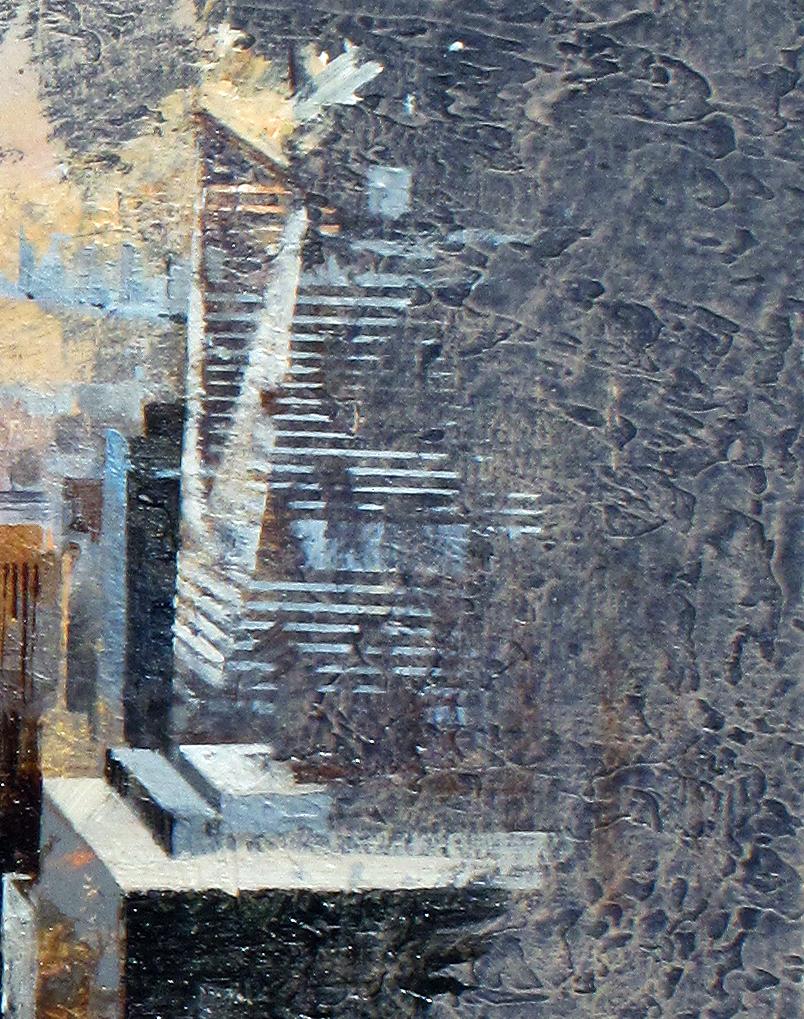 Classic Manhattan View - 21st Century, Contemporary, Figurative Painting For Sale 1