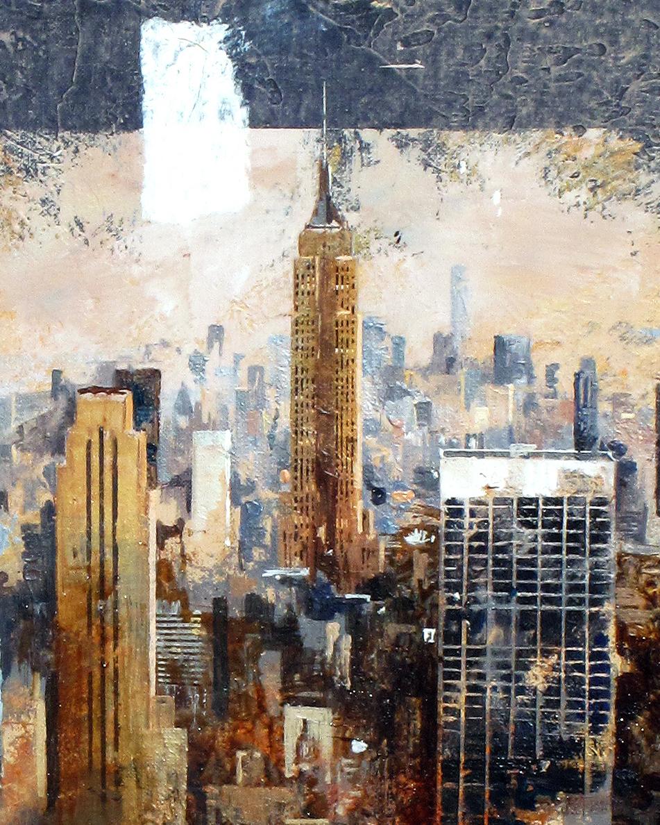 Vista clásica de Manhattan - Siglo XXI, Contemporáneo, Pintura figurativa en venta 1