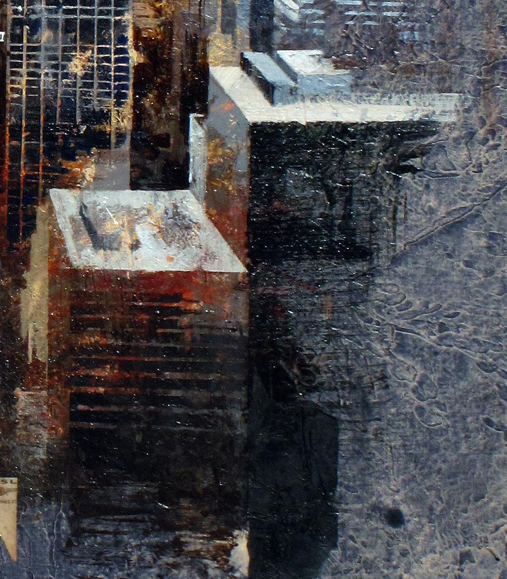 Classic Manhattan View - 21st Century, Contemporary, Figurative Painting For Sale 3