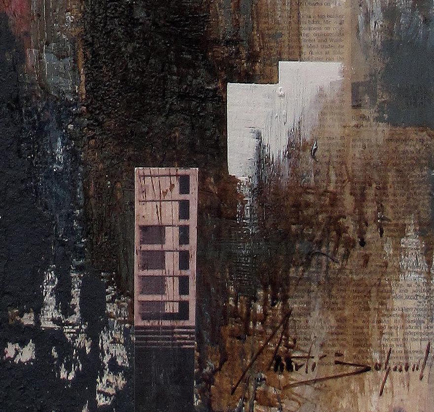 Collage bajo Manhattan - Siglo XXI, Contemporáneo, Pintura figurativa - Painting de Marti Bofarull