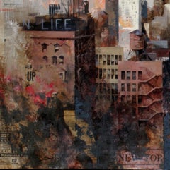 Manhattan Life's - 21. Jahrhundert, Zeitgenössisch, Figurative Malerei, Gemischte Medien