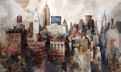 Manhattan Life's - 21. Jahrhundert, Zeitgenössisch, Figurative Malerei, Mixed Media