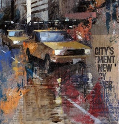 Park Av. - 21st Century, Contemporary, Figurative Painting, Mixed Media