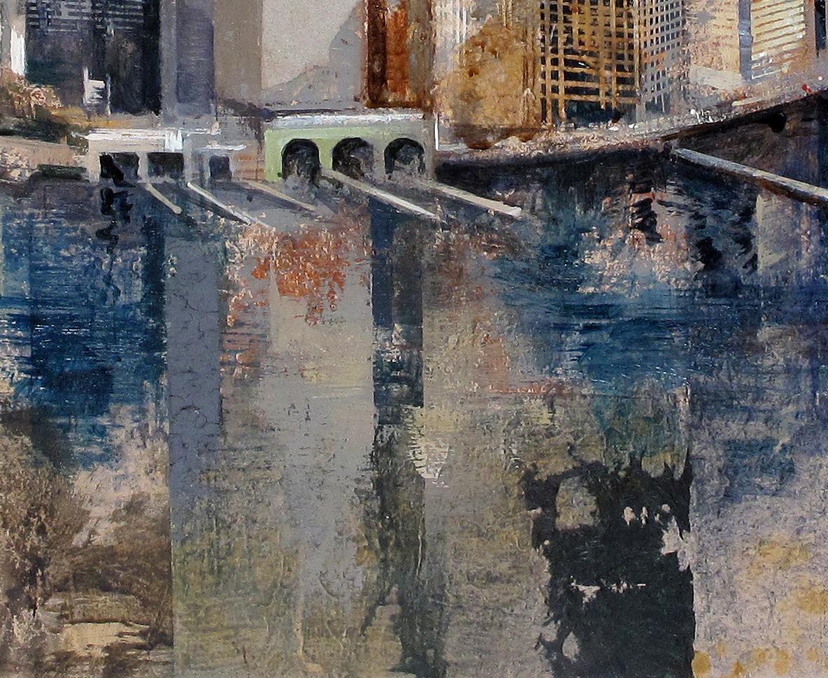 South Manhattan - 21. Jahrhundert, Zeitgenössisch, Figurative Malerei, Gemischte Medien – Painting von Marti Bofarull