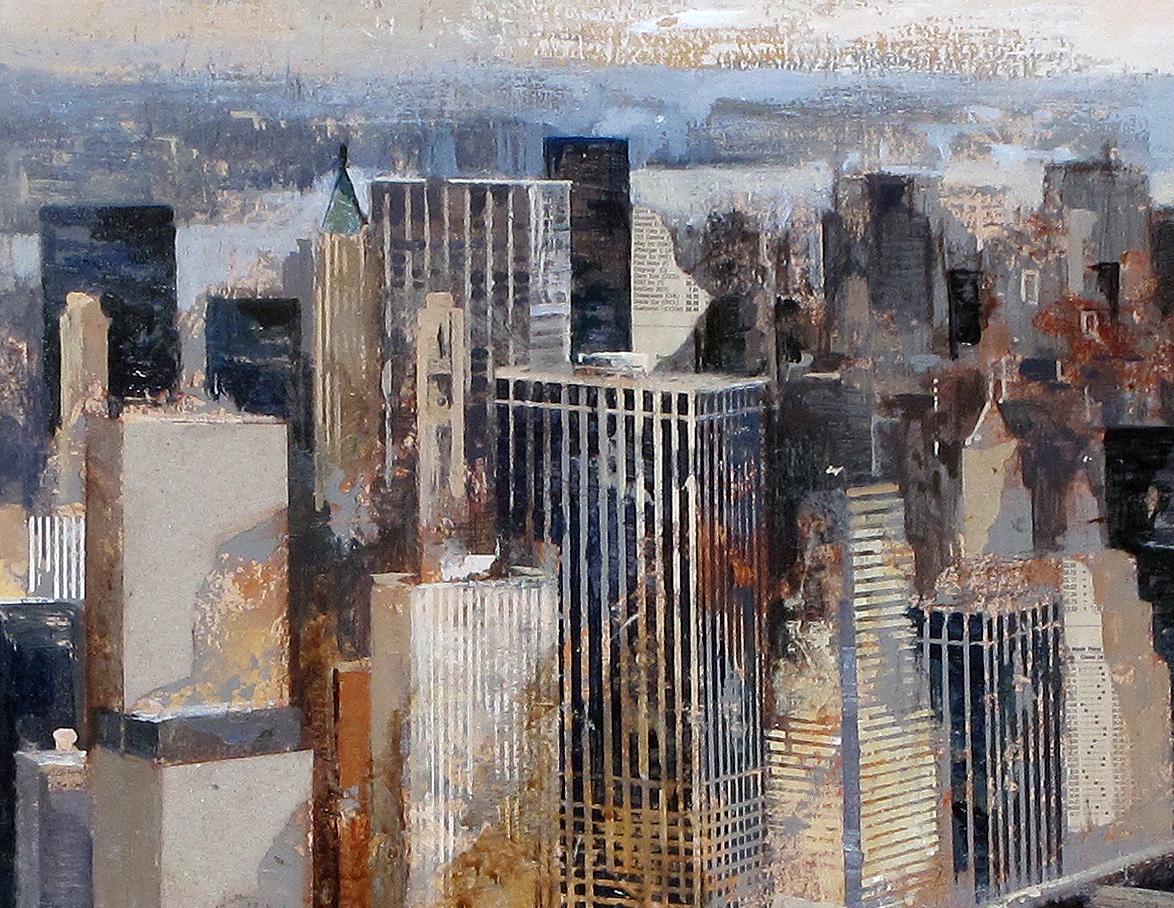 South Manhattan - 21st Century, Contemporary, Figurative Painting, Mixed Media For Sale 2