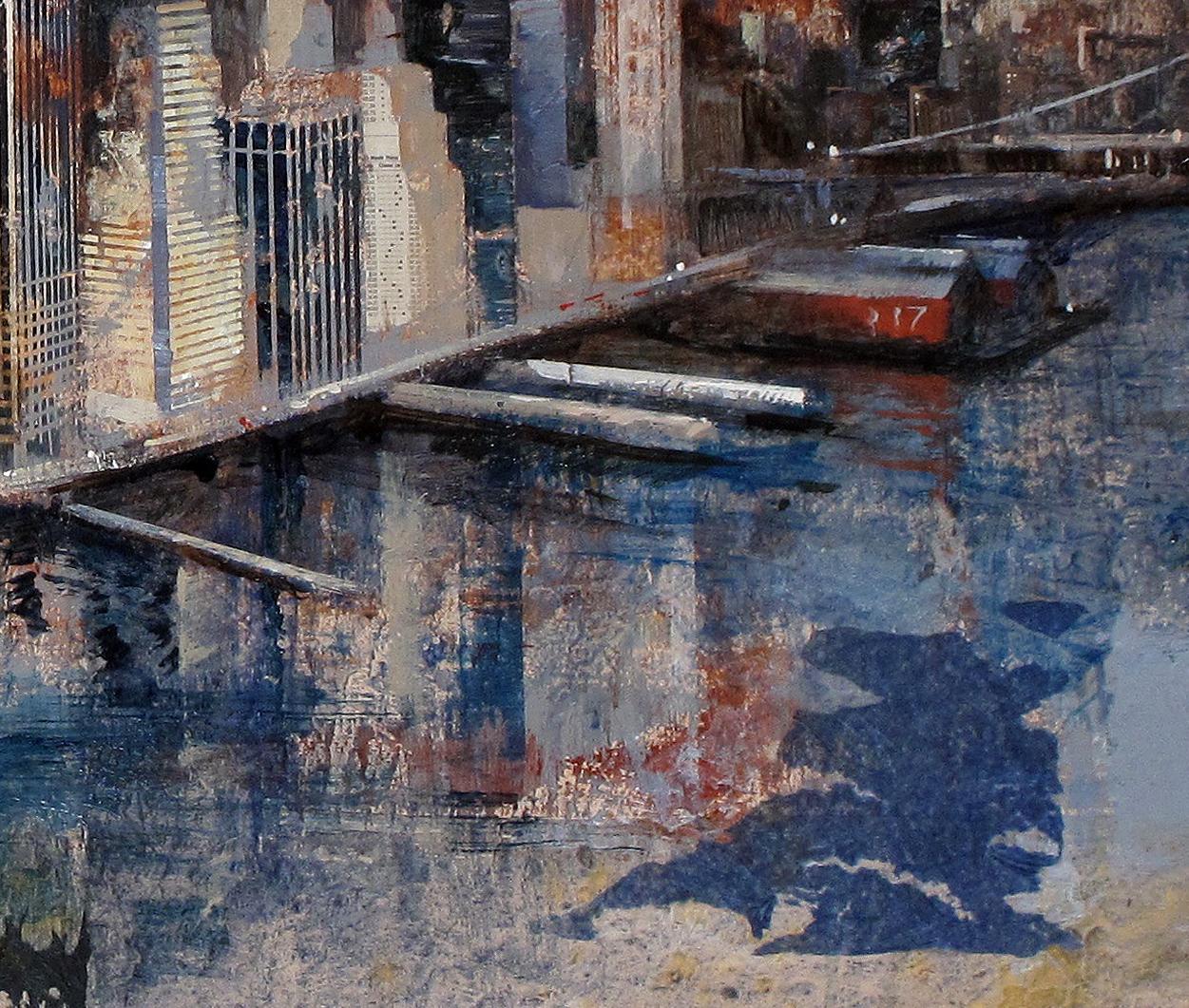 South Manhattan - 21st Century, Contemporary, Figurative Painting, Mixed Media For Sale 3
