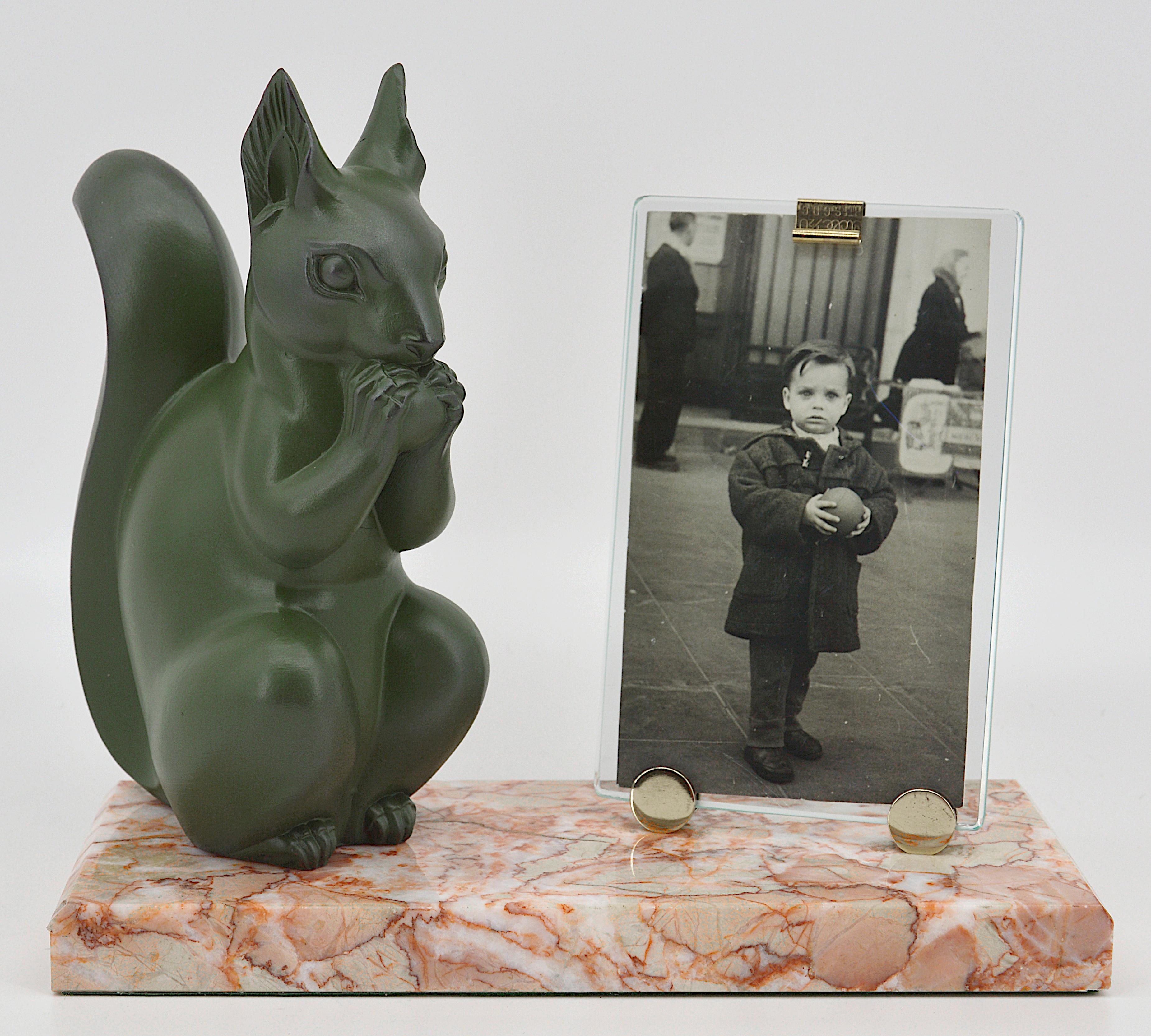 Early 20th Century Marti Font Art Deco Squirrel Photo Frame, 1920