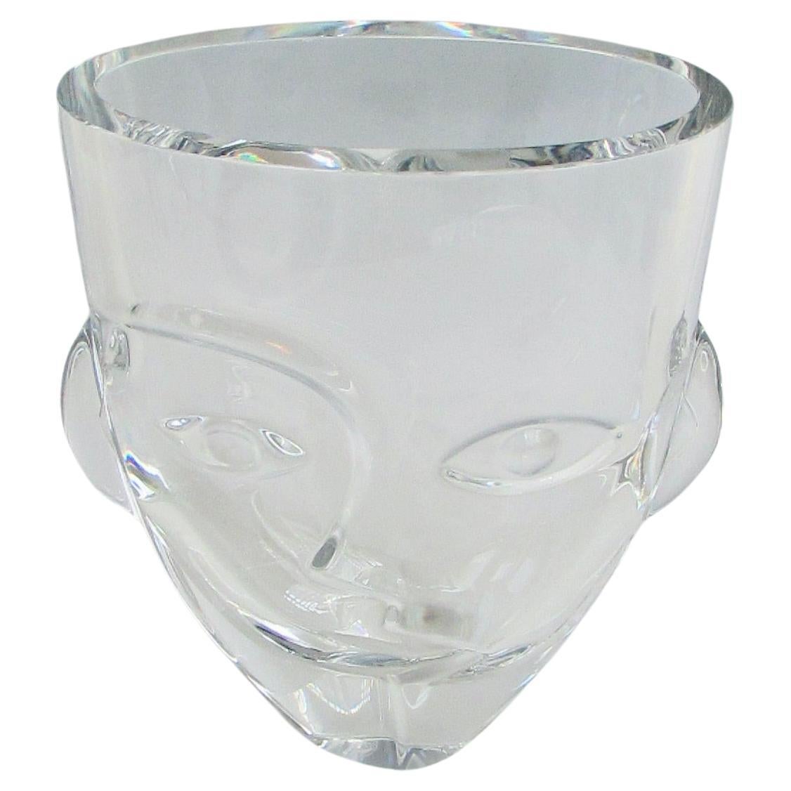 Mid-Century Modern Vase en verre transparent Marti Rytkonen pour Orrefors Suède en vente