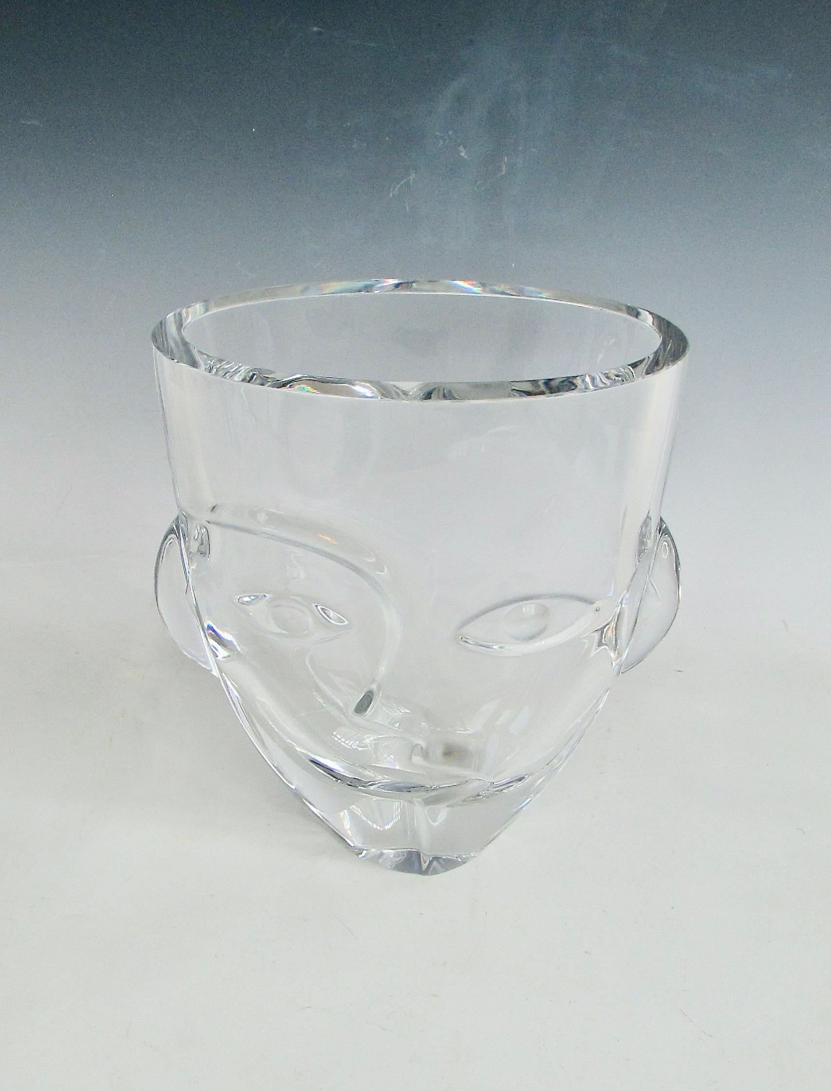 Suédois Vase en verre transparent Marti Rytkonen pour Orrefors Suède en vente