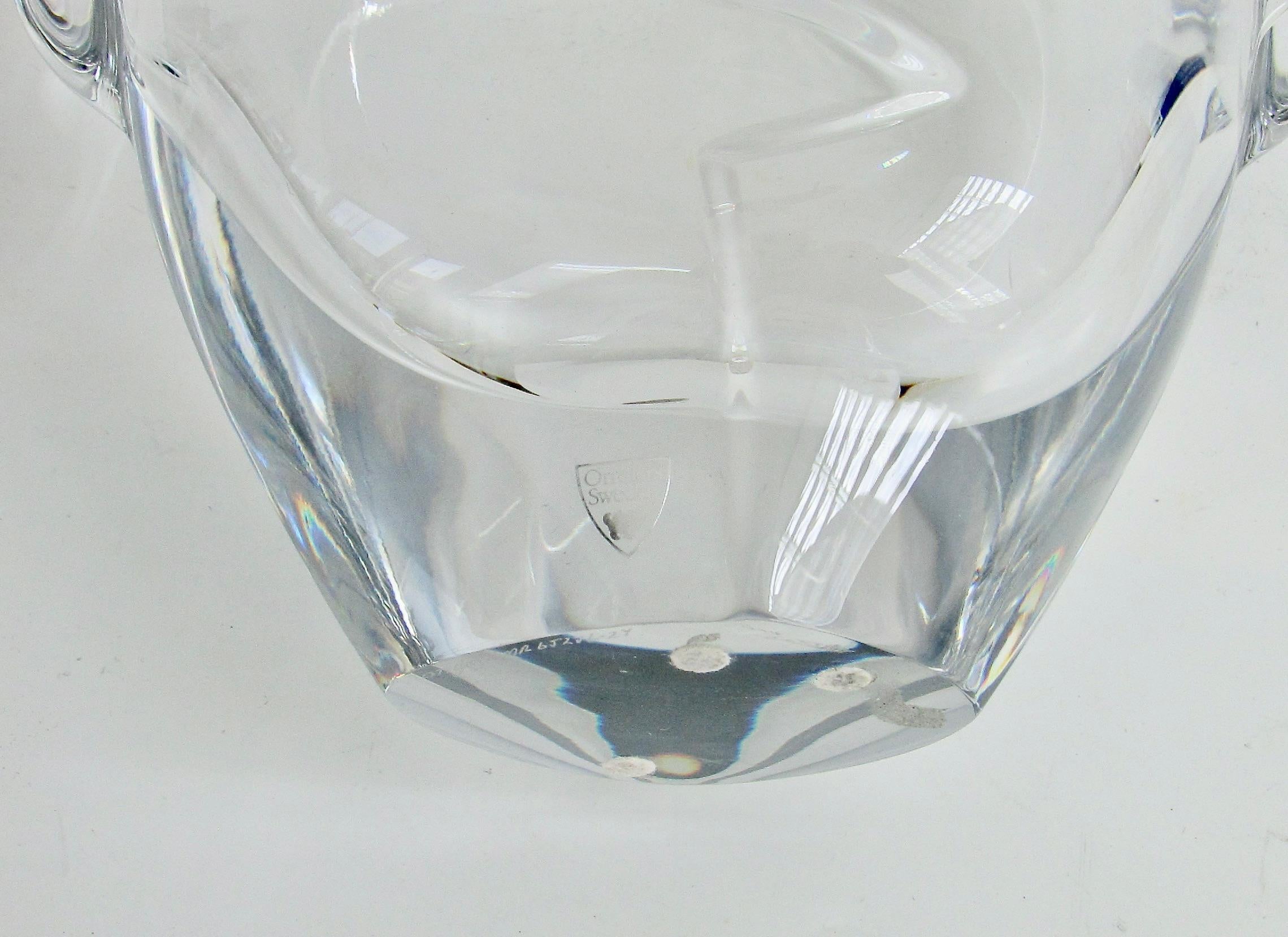 Glass Marti Rytkonen for Orrefors Sweden Ramses clear glass vase For Sale