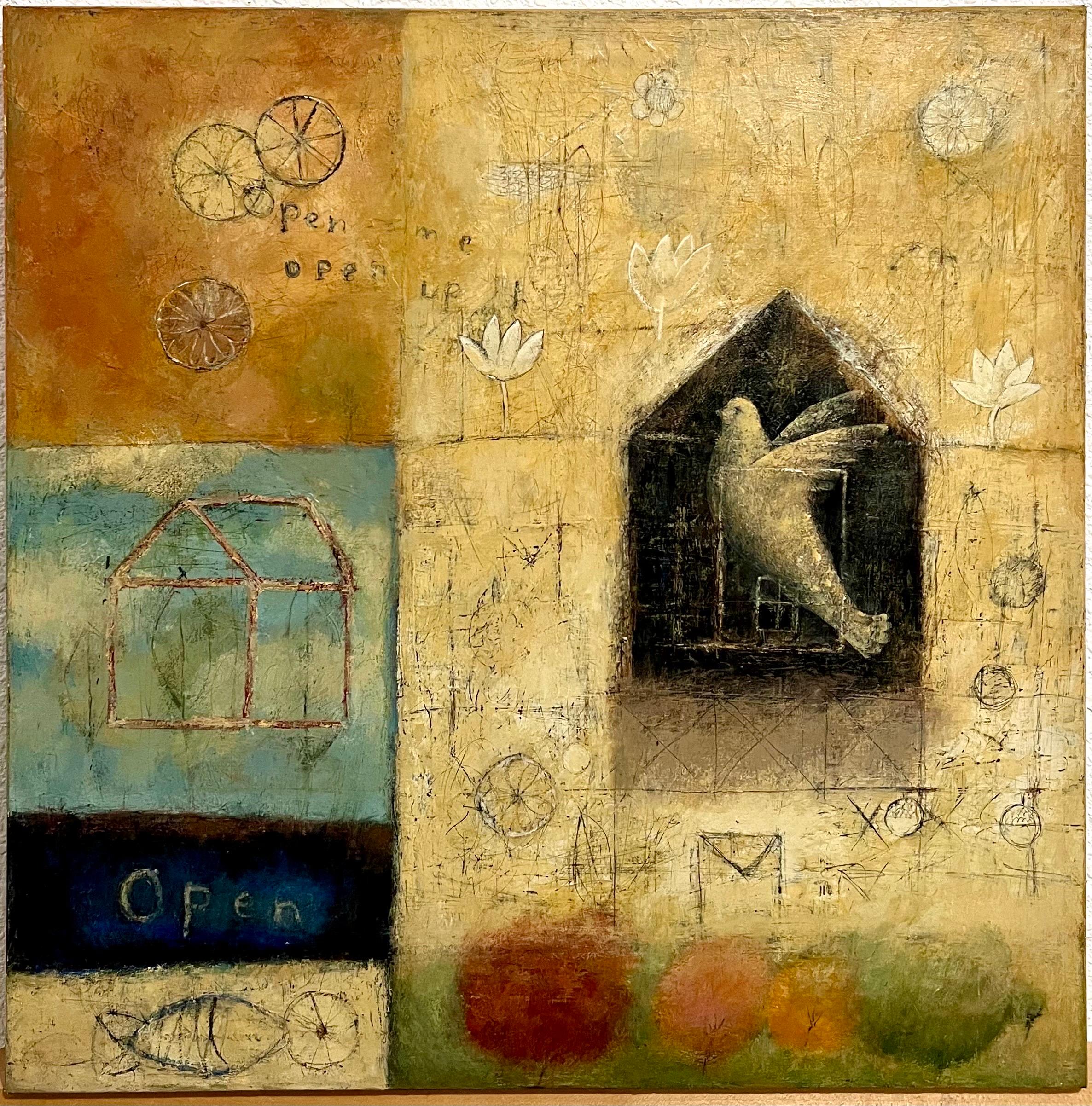 California Contemporary Art Marti Somers Figurative Abstract Surrealism Painting