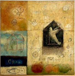 California Contemporary Art Marti Somers Figurative Abstract Surrealism Painting