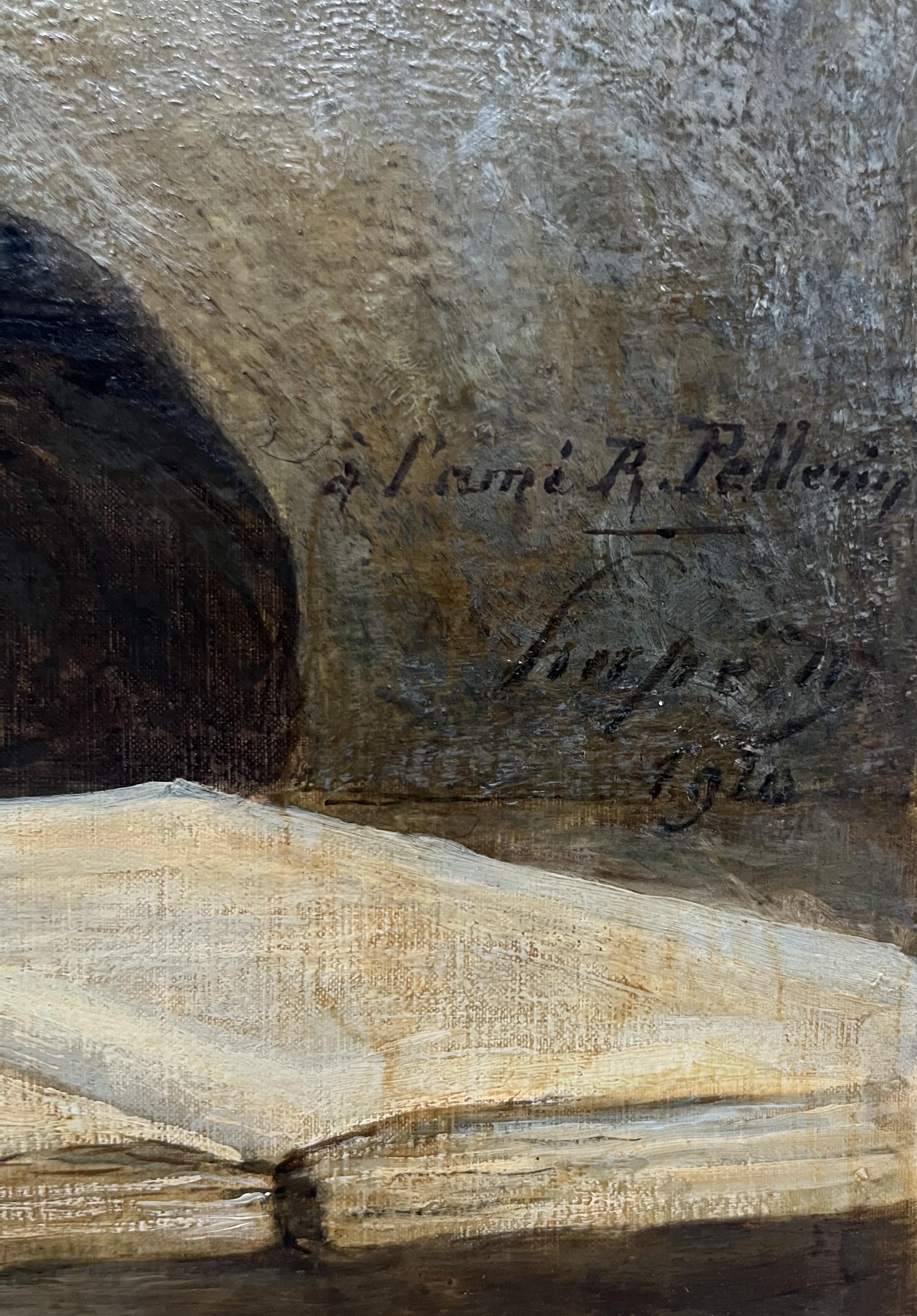 Martial Hupé, Ritratto di uomo, 1920 olio su tela, firmato e datato in vendita 3