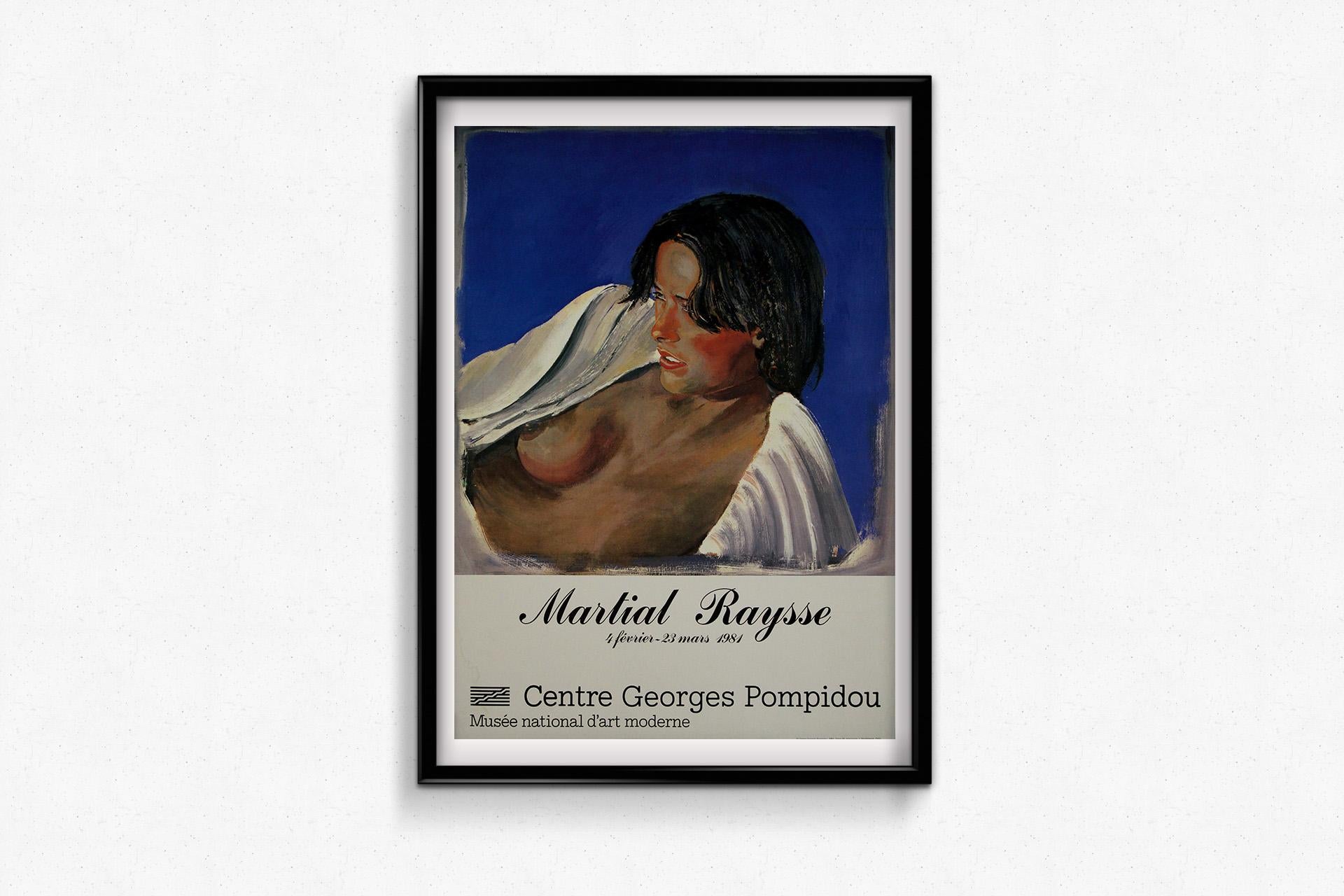 L'affiche de 1981 a été réalisée pour l'exposition de Martial Raysse au Centre Pompidou en vente 1
