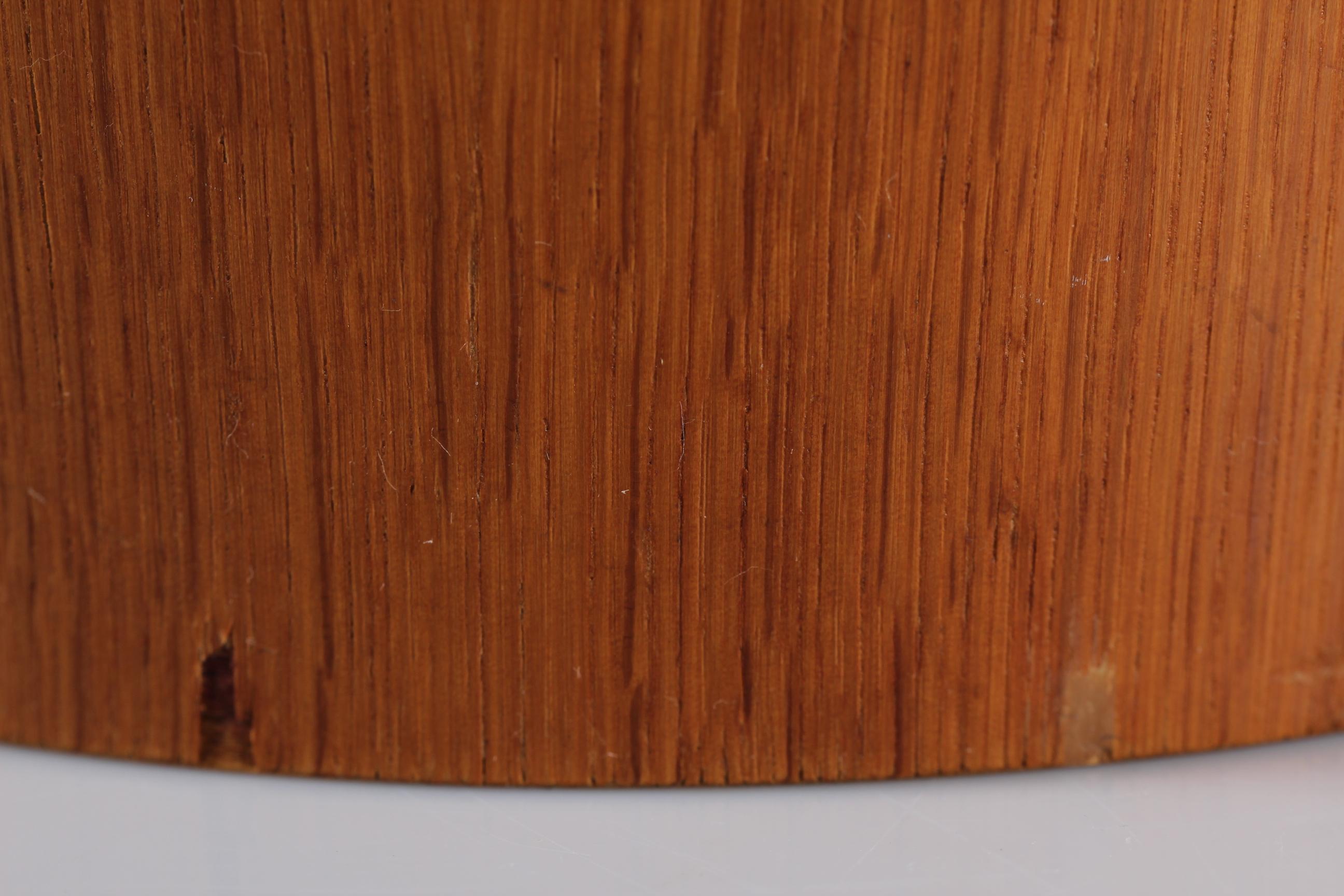 Swedish Martin Aberg Conical Wastepaper Basket of Oak Veneer by Sevex Sweden Mid-Century