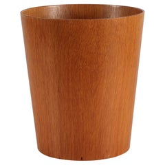 Martin Aberg Conical Wastepaper Basket of Oak Veneer by Sevex Sweden Mid-Century