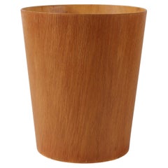 Martin Aberg Conical Wastepaper Basket of Oak Veneer by Sevex Sweden Mid-Century