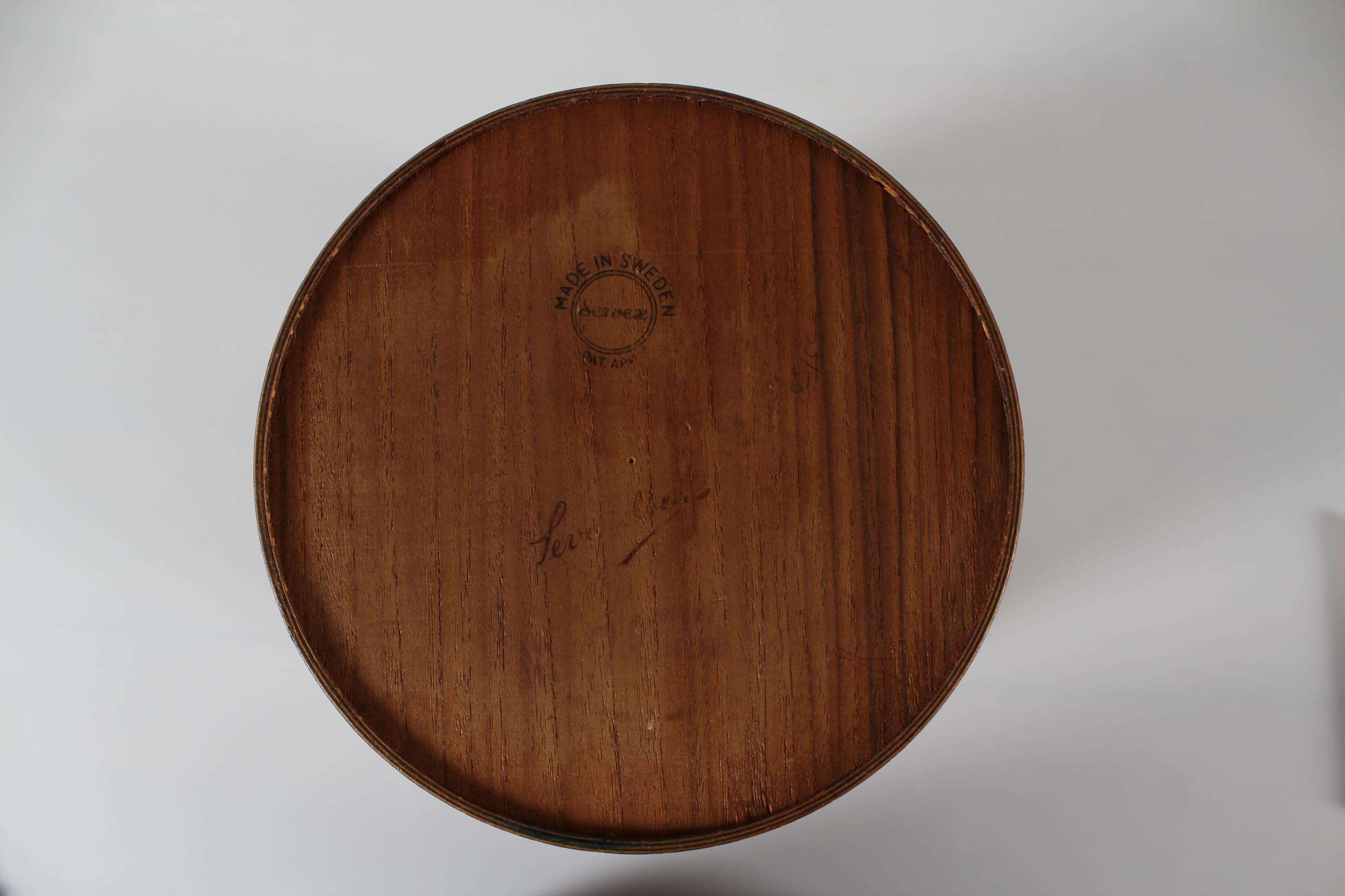 Martin Aberg Cestino conico in impiallacciato di teak, Servex Svezia Metà secolo In condizioni buone in vendita a Silkeborg, Silkeborg