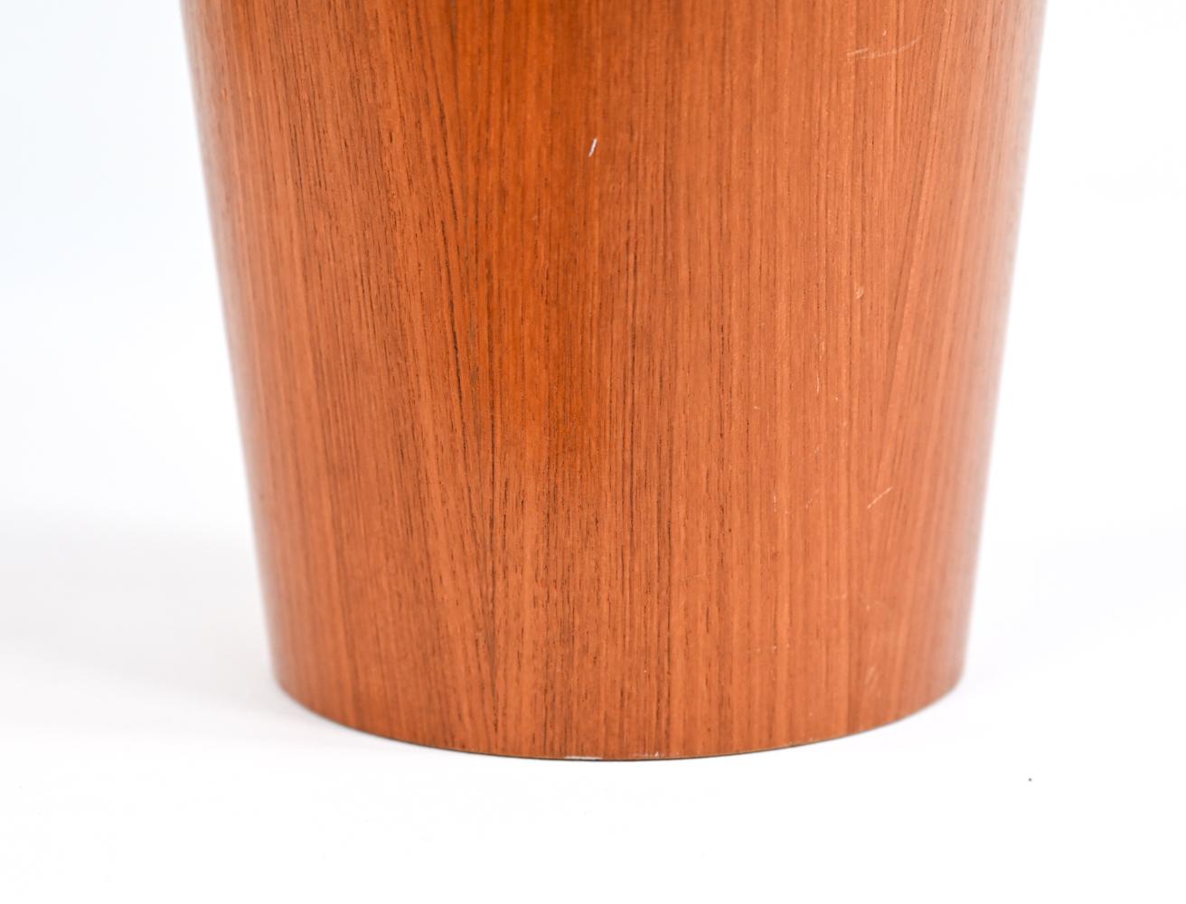 Martin Åberg for Servex Large Teak Waste Paper Basket, c. 1960's In Good Condition In Norwalk, CT