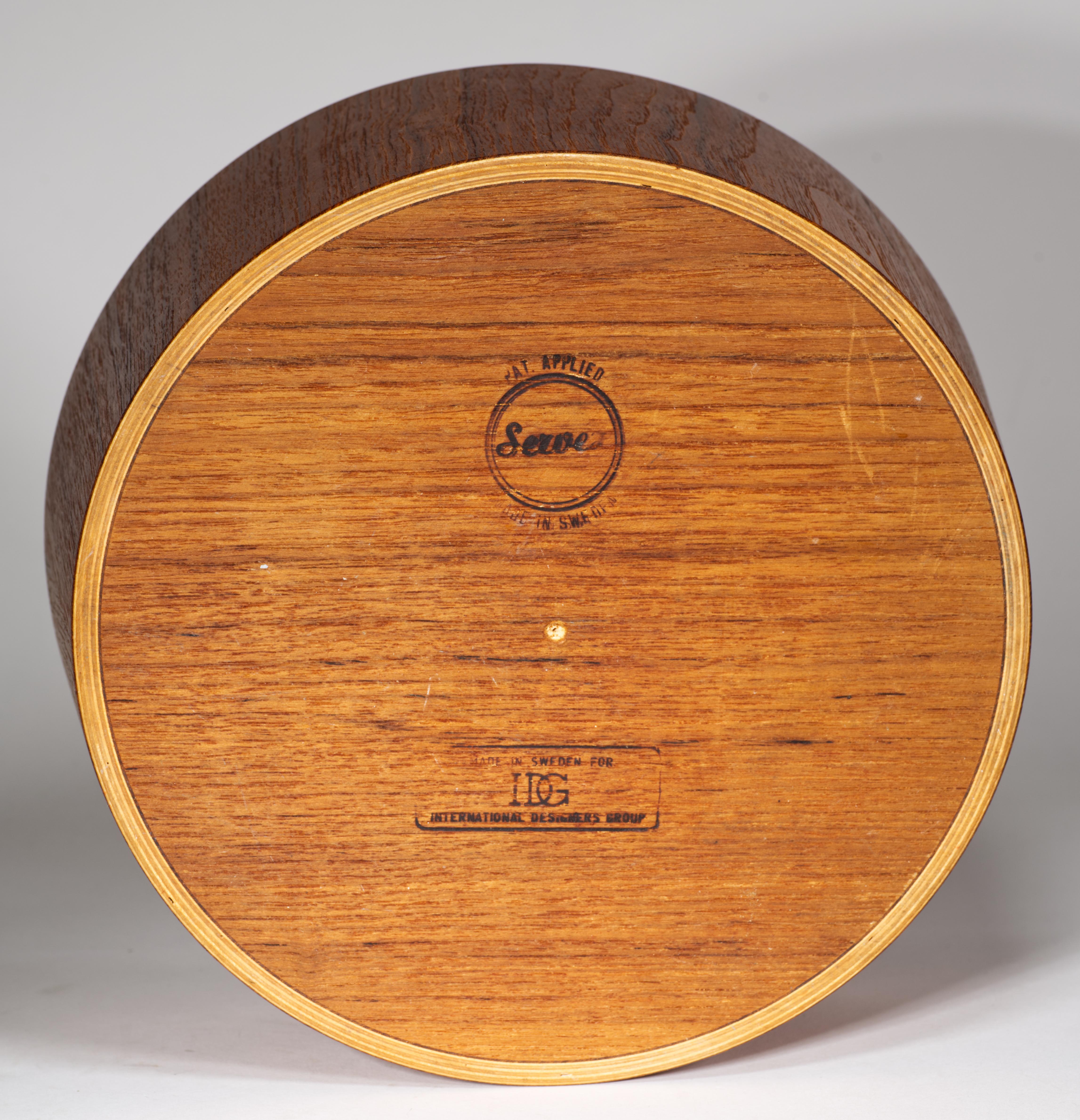 Fatto a mano Martine Aberg per The Modern Scandinavian, Ciotola in teak, Svezia 1960 in vendita