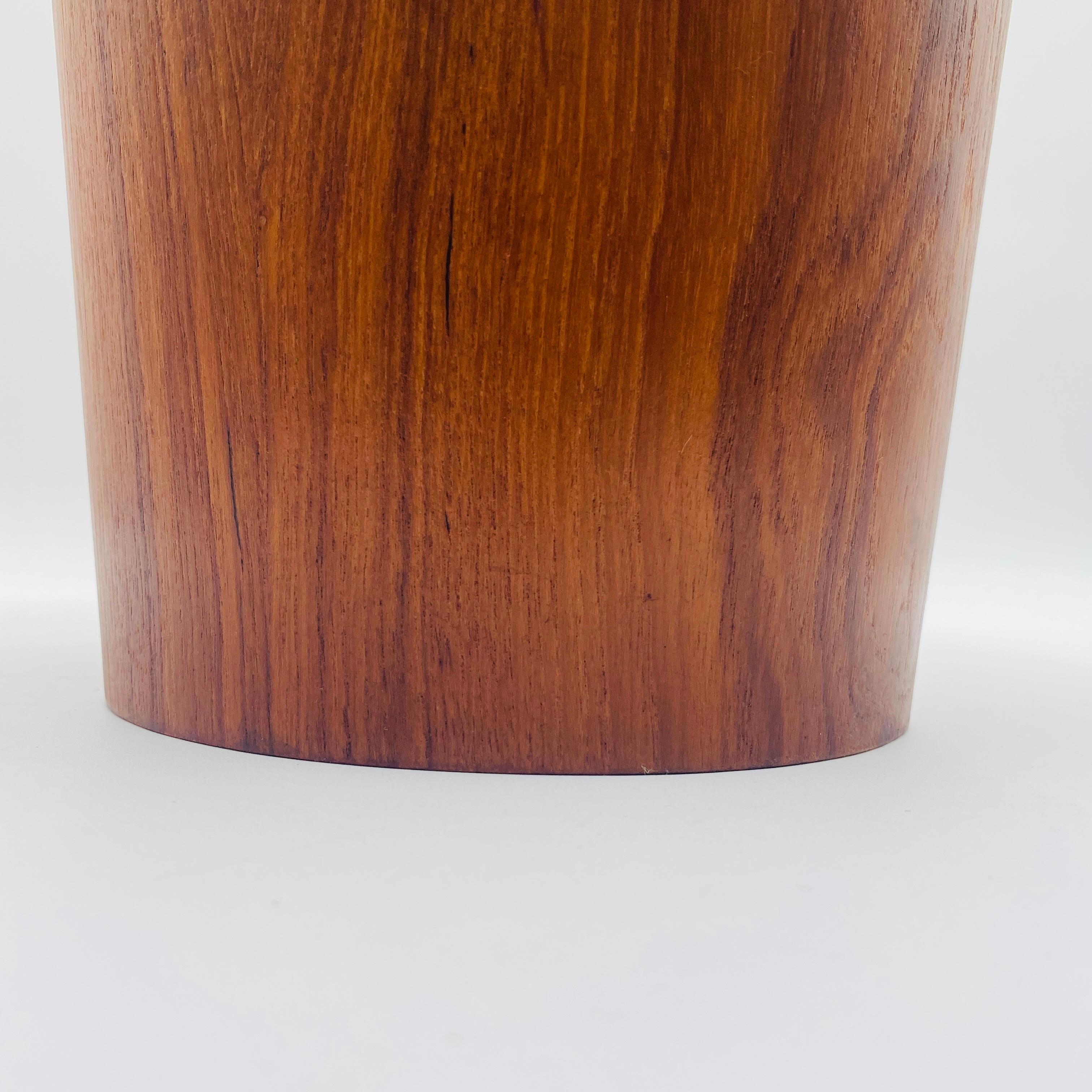Martin Aberg Mid-Century Teak Wastebasket by Servex of Sweden 1960s For Sale 2