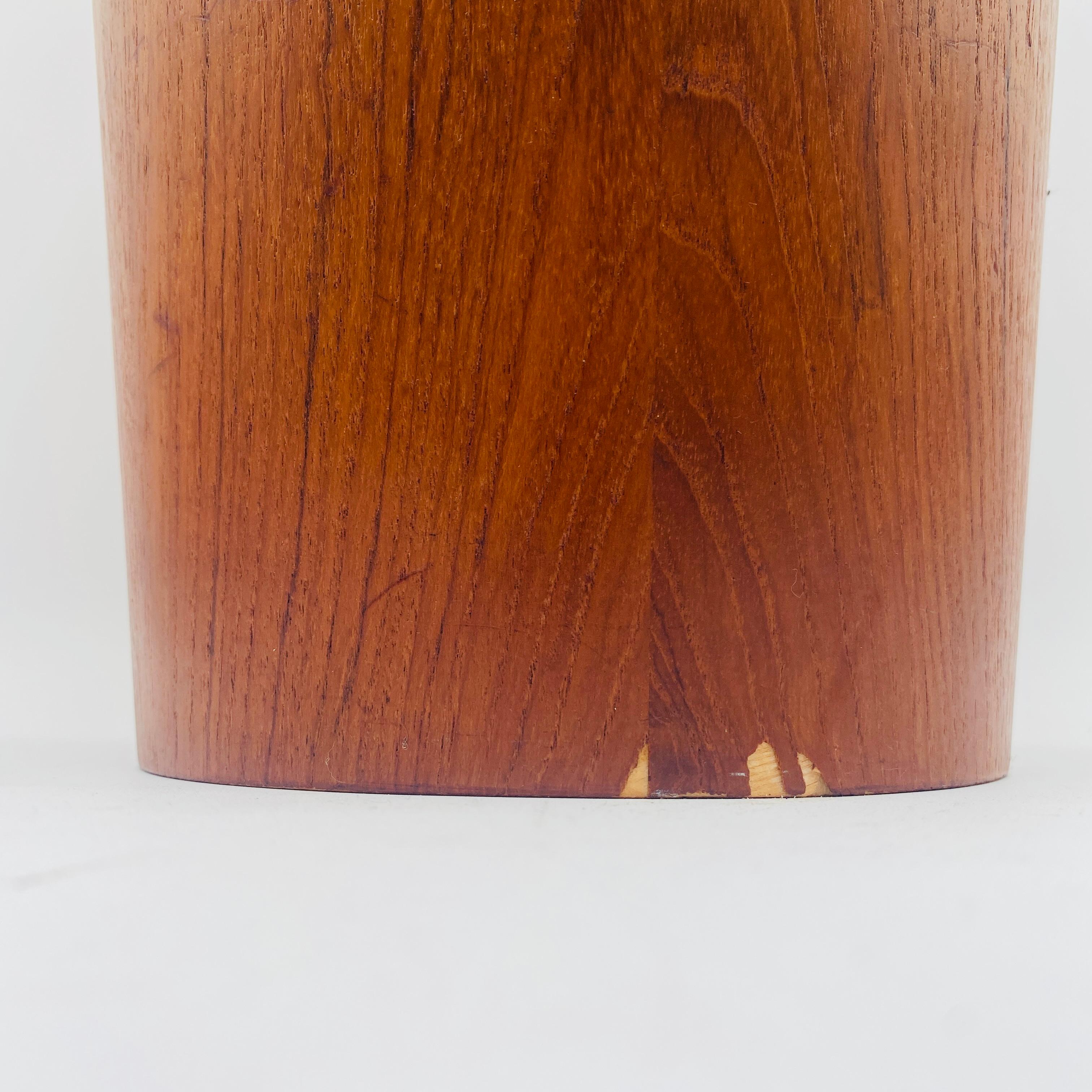 Martin Aberg Mid-Century Teak Wastebasket by Servex of Sweden 1960s For Sale 2