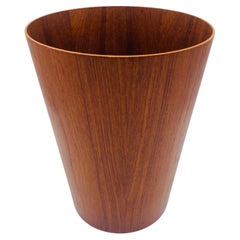 Martin Aberg Mid-Century Teak Wastebasket by Servex of Sweden 1960s