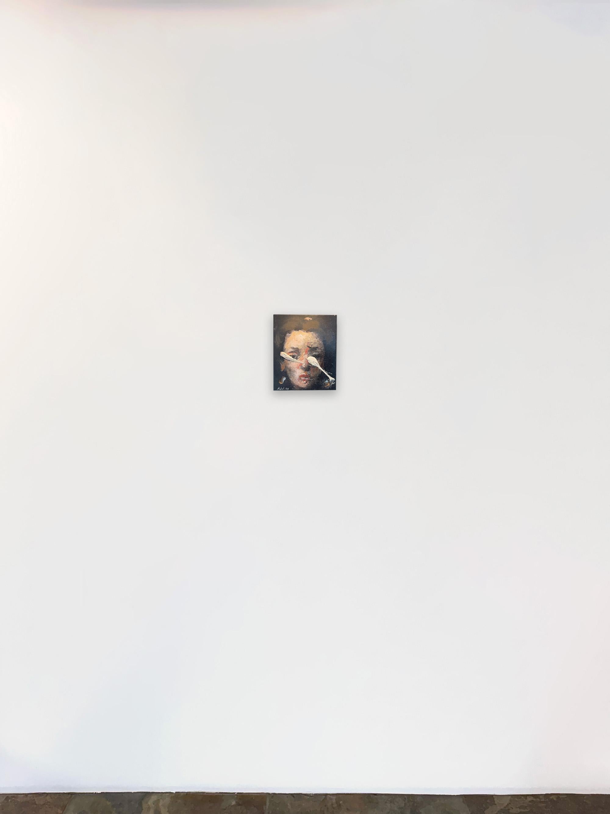 Down by Martin Adalian, Acrylic, Oil on Canvas, Portrait, Impasto For Sale 5