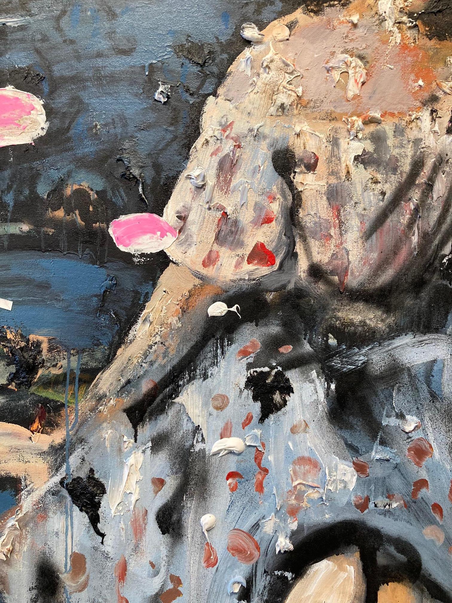 Cuatro palos_Martin Adalian_Acrílico/Oleo/Tar sobre lienzo_Figurativo/Impasto en venta 5
