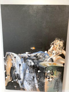 Leaning_Martin Adalian_Acrylic/Oil/Tar on Canvas_Figurative/Impasto