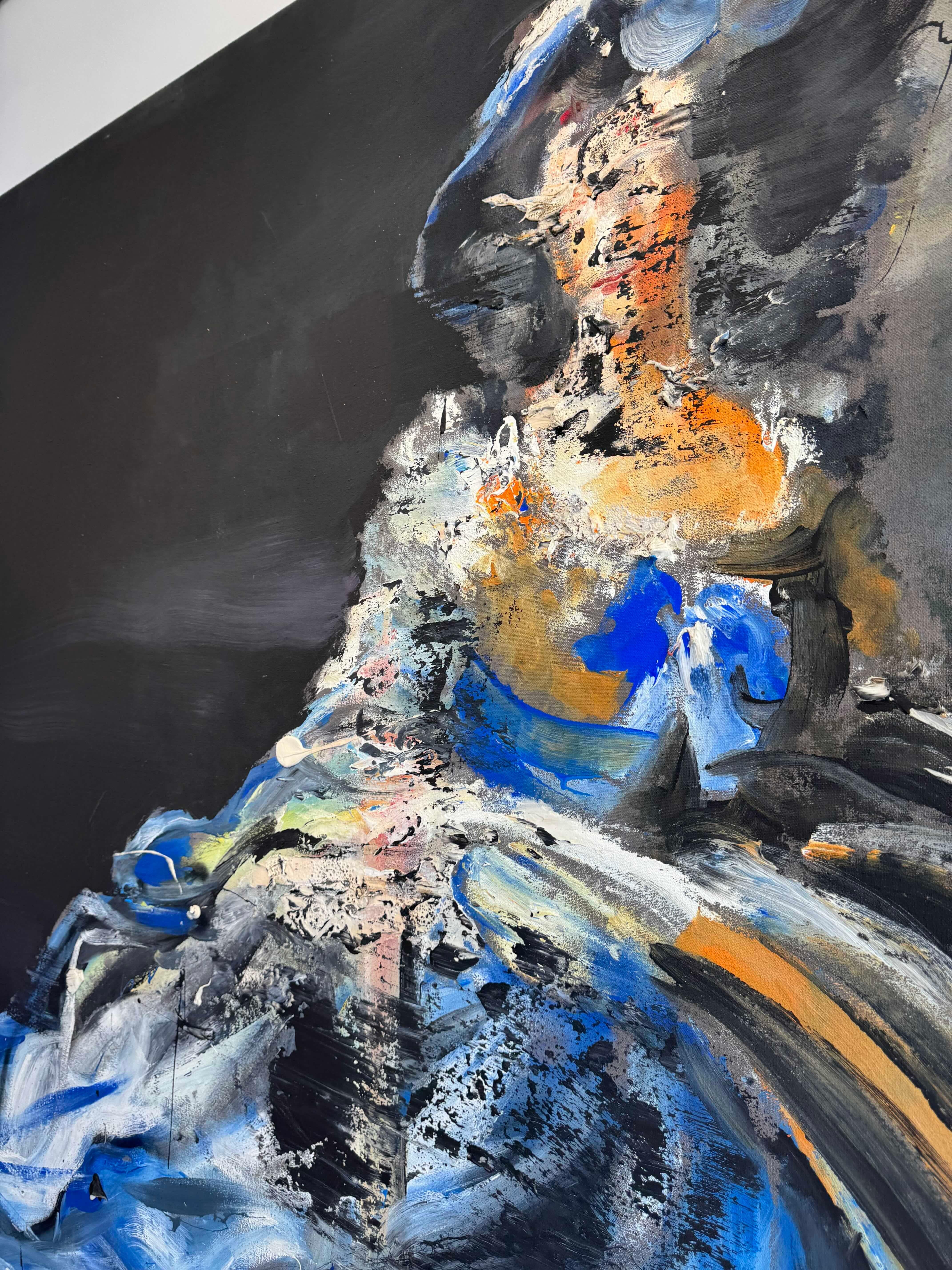 The Tale by Martin Adalian, Acrylic, Oil on Canvas, Figurative, Impasto For Sale 6