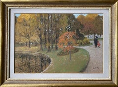 Antique A Walk in the Park, Alfred Martin, Luik 1888 – 1950 Stavelot, Belgian Painter