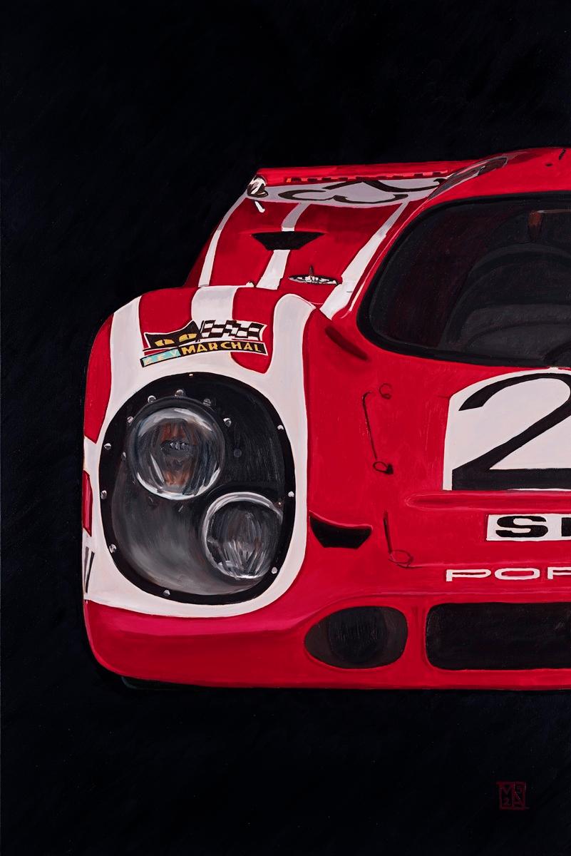 Immerse yourself in the legendary world of motorsport with this 917K art, inspired by the iconic number 23 endurance race car that was the first 917 to conquer Le Mans. This stunning piece is masterfully rendered with high attention to detail,