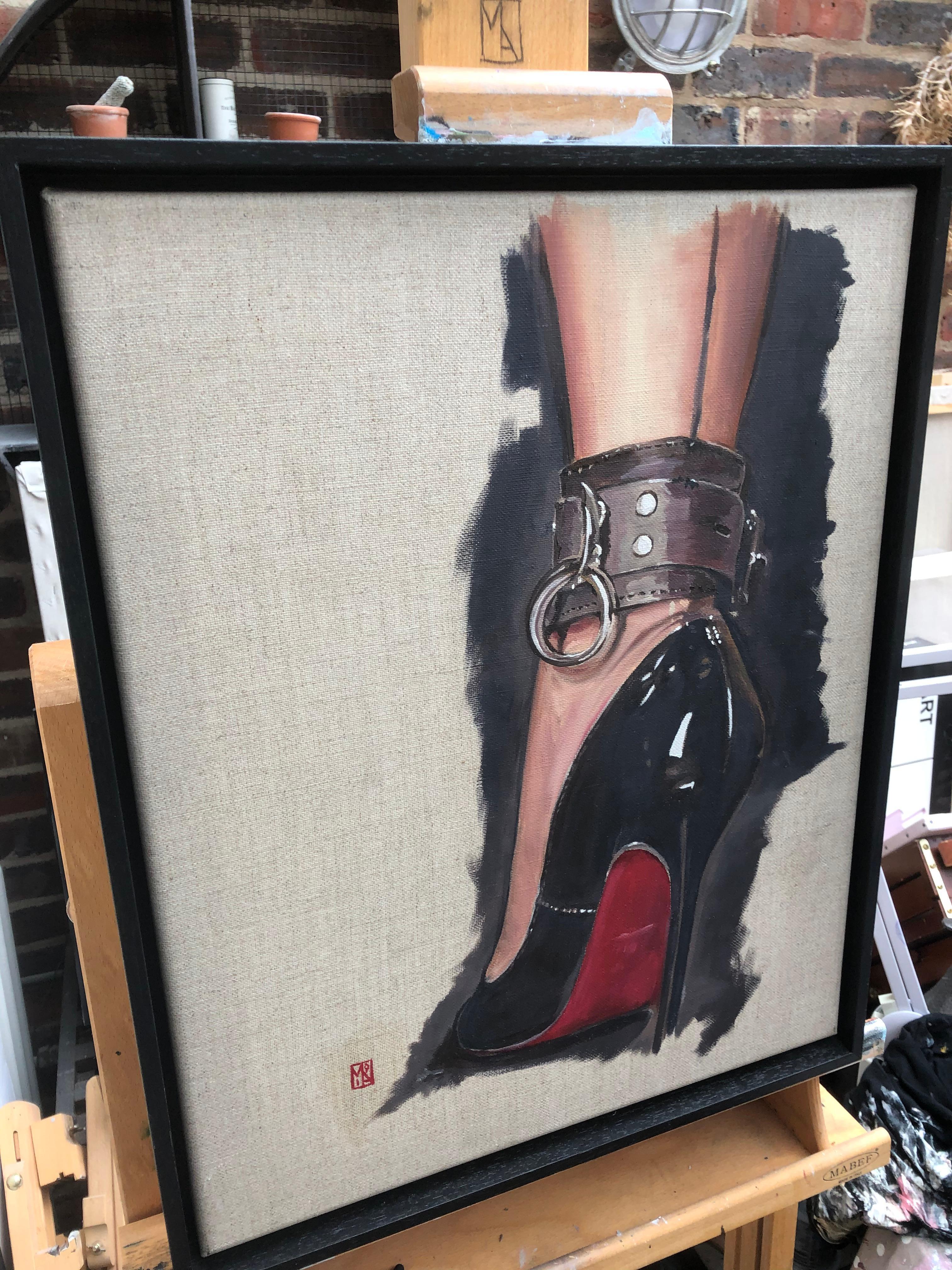 Dans ces chaussures - Photoréalisme Painting par Martin Allen