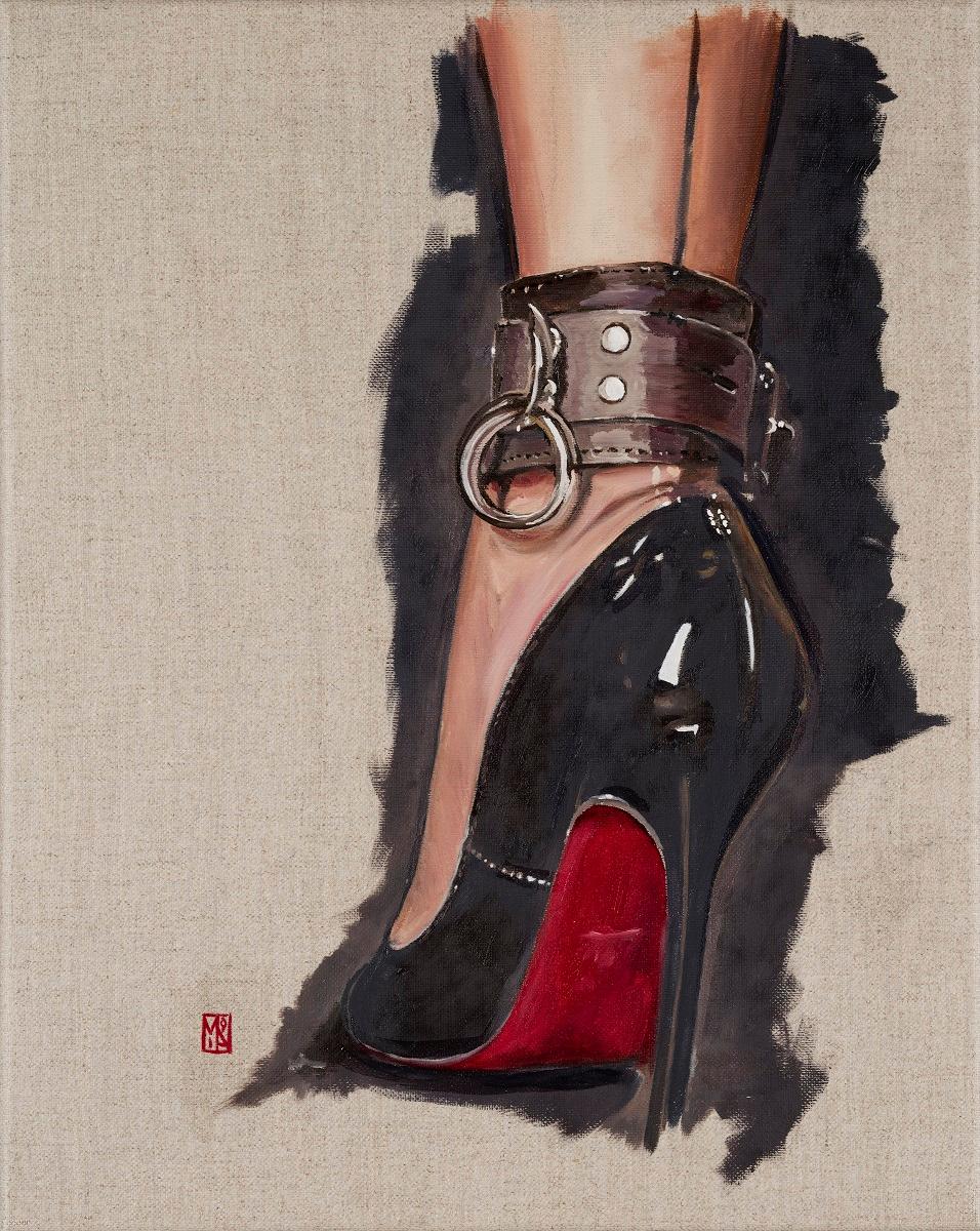 Martin Allen Nude Painting – In diesen Schuhen