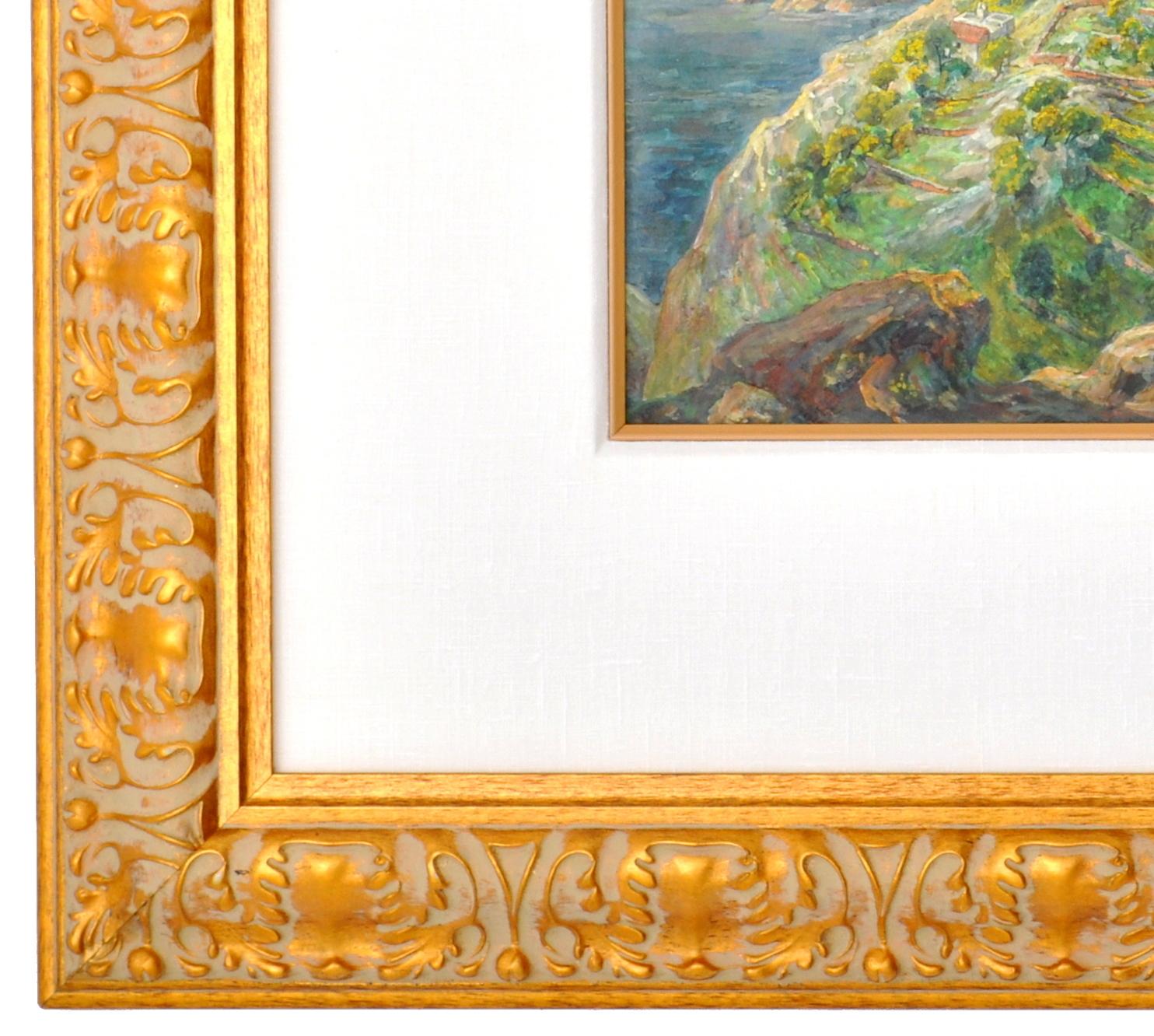 Antique American Expressionist Oil & Gouache Painting of Ibiza Martin Baer 1935 For Sale 8