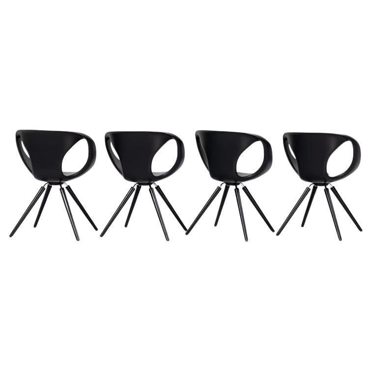 Italian Martin Ballendat Set of Four Up Chairs for Tonon, Italy. For Sale